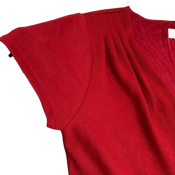 Anthropologie Maeve Sz M Lincoln Center Dark Red Fit & Flare Dress Knee Length - Picture 8 of 16